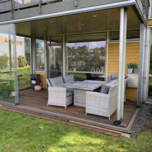 Helglass skyvedør – måltilpasset